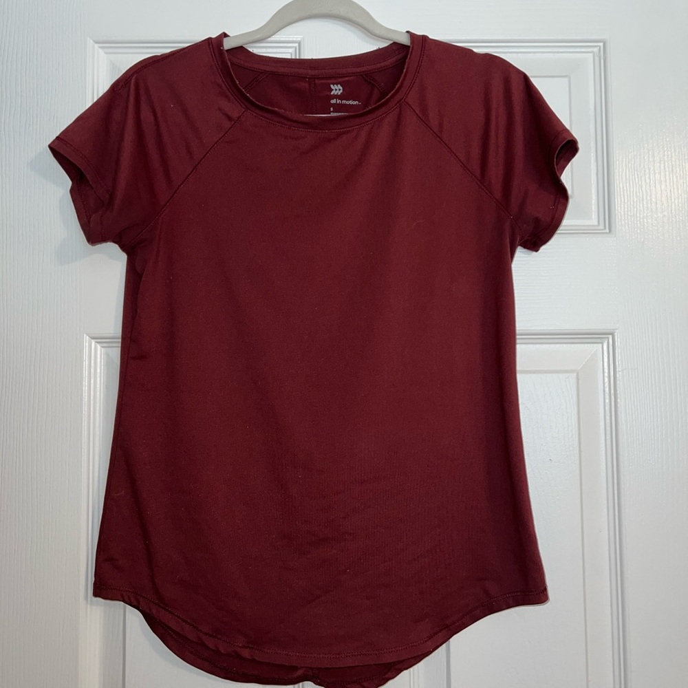 All in Motion Burgundy Activewear Shirt